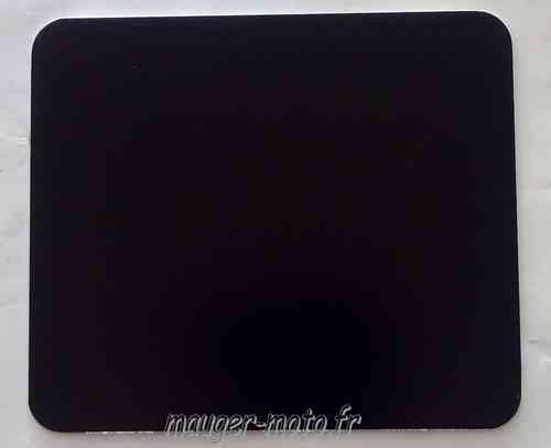 Plaque immatriculation 140 mm x 120 mm alu noir vierge