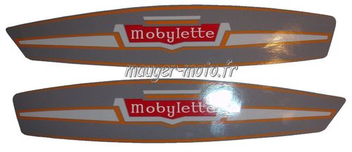 Autocollant réservoir MOBYLETTE gris (paire)