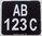 Plaque immatriculation 140 mm x 120 mm alu noir standard