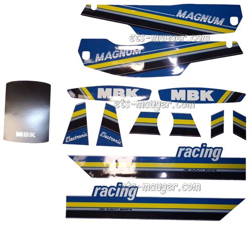 Kit autocollant MBK MAGNUM RACING 1988 BLEU DE FRANCE