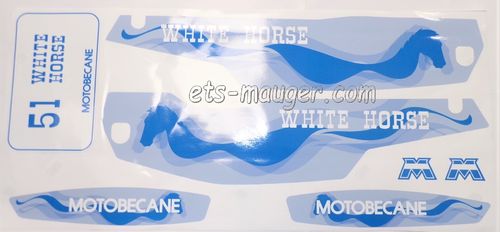 Kit autocollant MOTOBECANE 51 WHITE HORSE